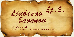 Ljubisav Savanov vizit kartica